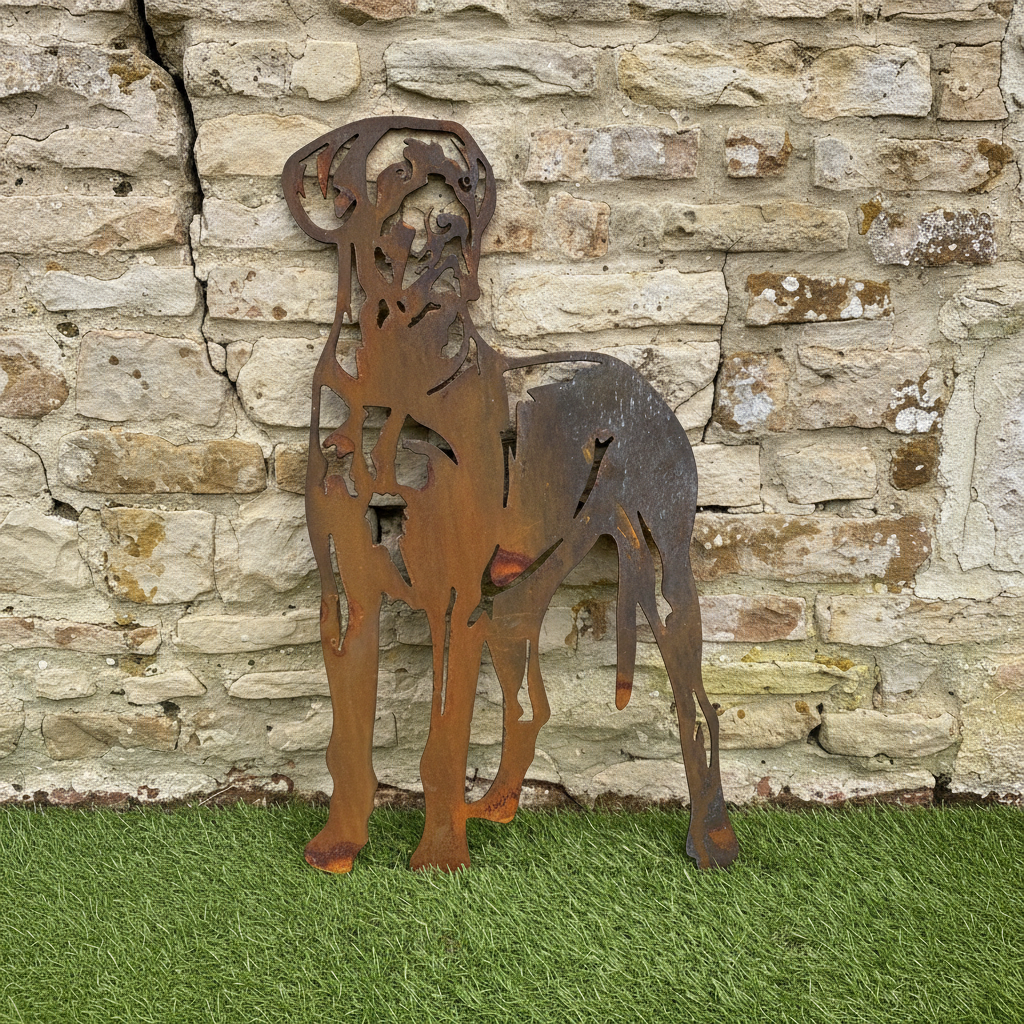 Great Dane Dog Metal Wall Art - Garden Art