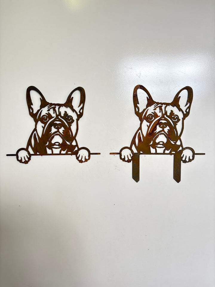 French Bulldog - Dog Memorial Plaque - Metal Art
