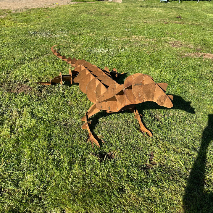 Metal Goanna Sculpture – Australian Garden Art