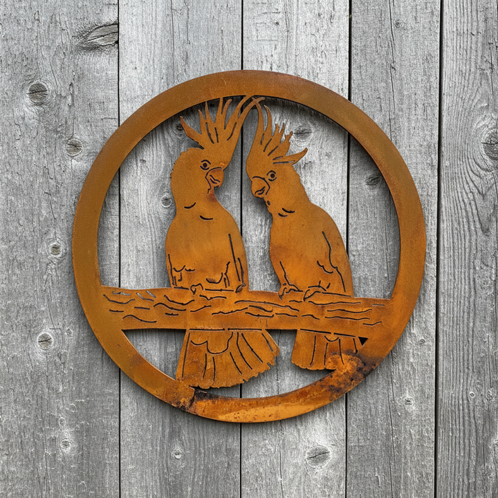 2 Cockatoo Round Wall Art