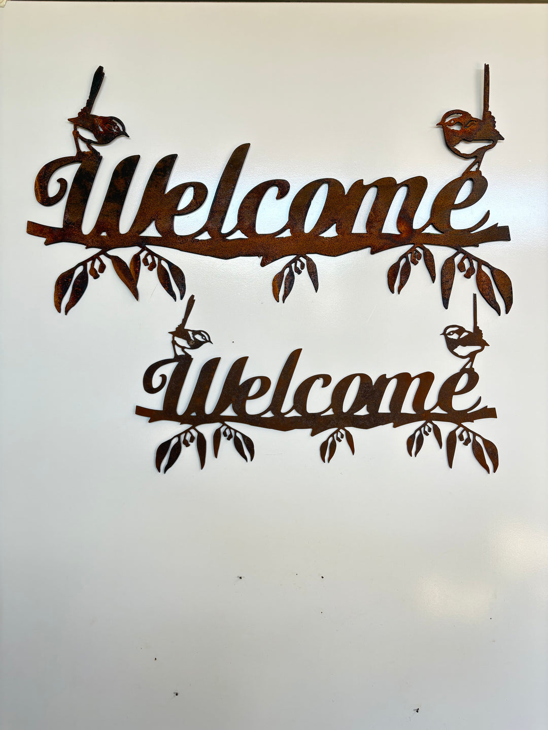 Wren Welcome Sign - Metal Wall Art - Custom Wording