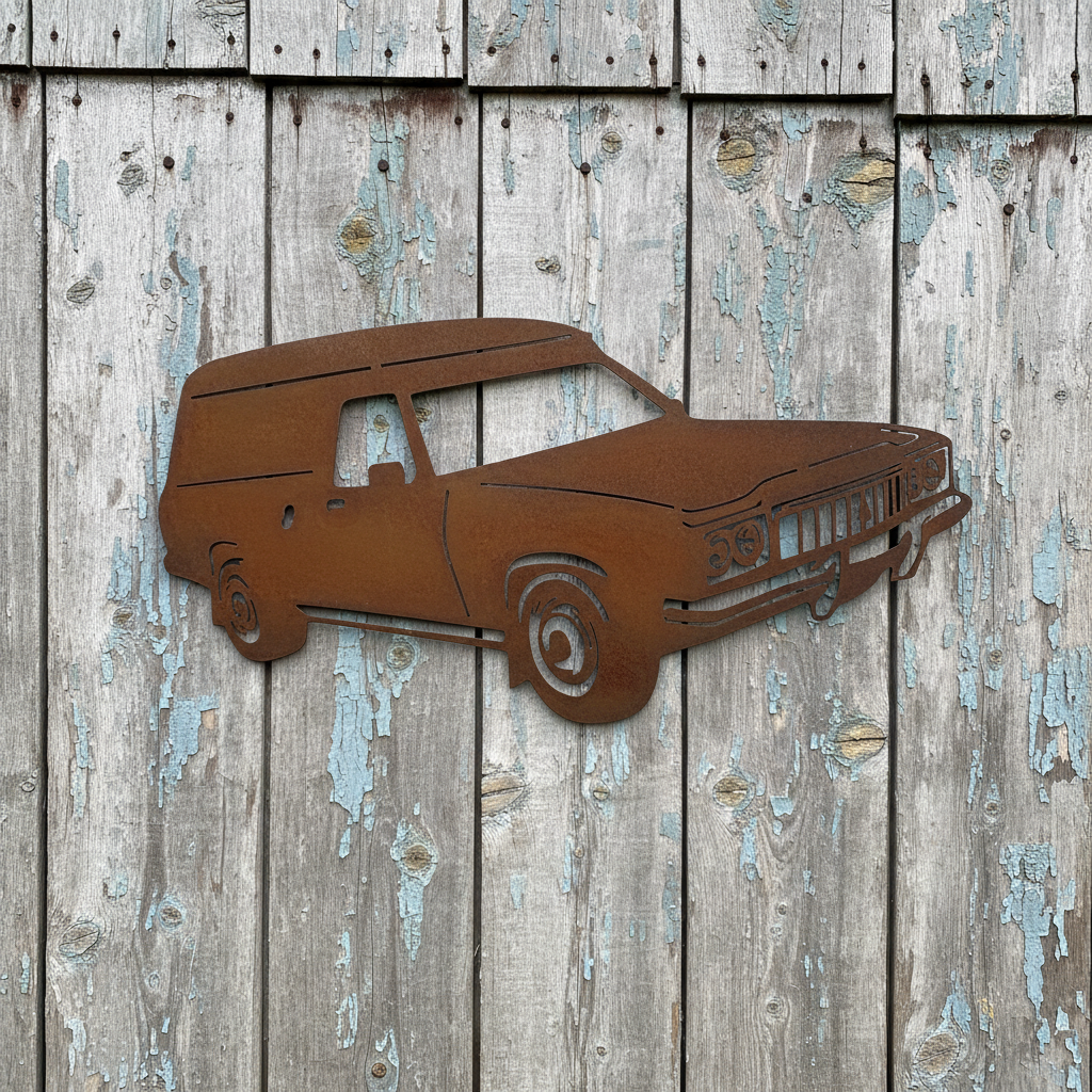 HX Holden Panel Van Metal Wall Art