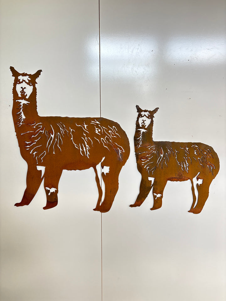 Alpaca Metal Wall Art - Animal