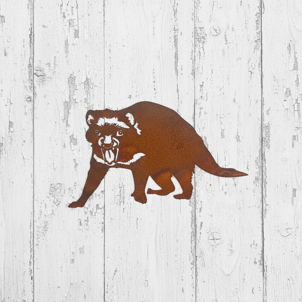 Tasmanian Devil Metal Wall Art - Tassie Devil Garden Art