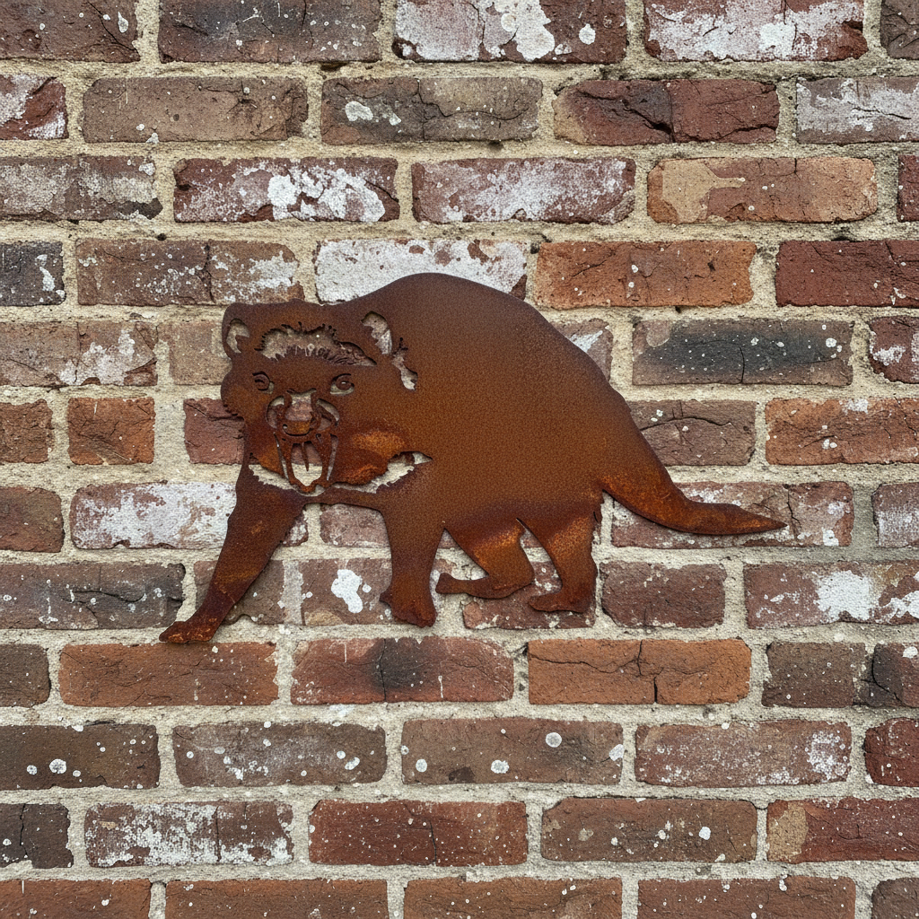 Tasmanian Devil Metal Wall Art - Tassie Devil Garden Art