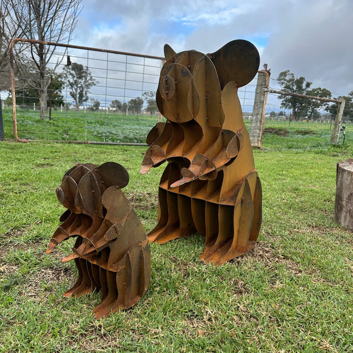 Metal Koala Sculpture – Australian Native Wildlife Garden Art