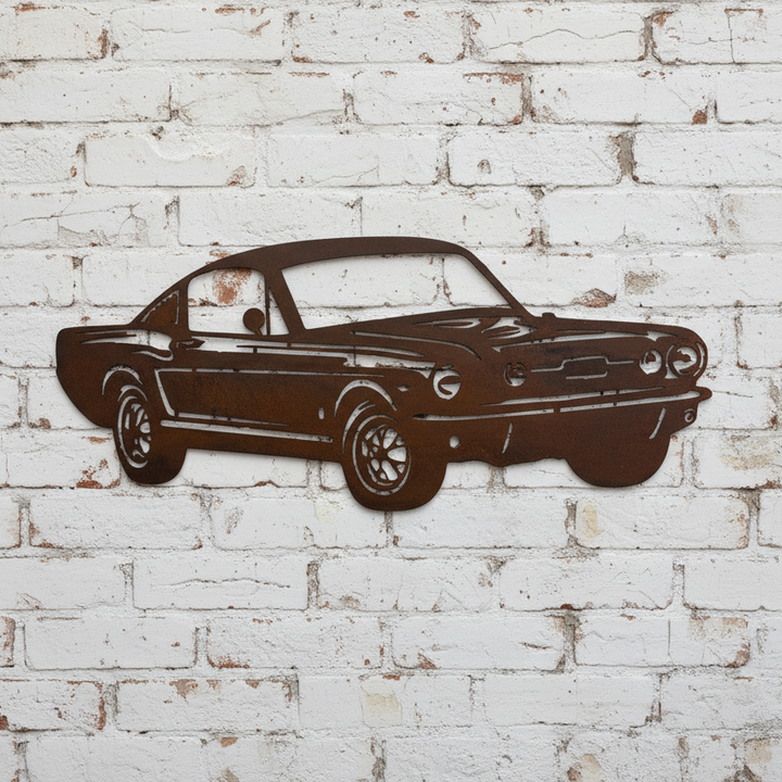 1966 Ford Mustang Metal Wall Art