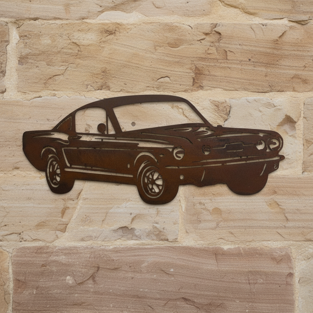 1966 Ford Mustang Metal Wall Art