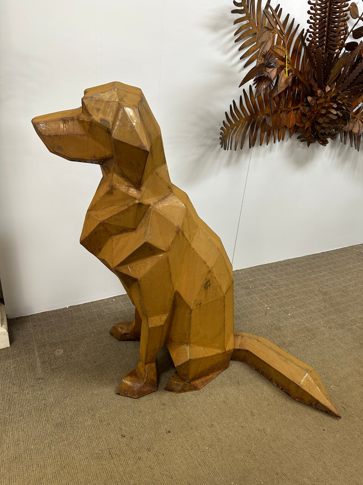 Labrador Dog – Low-Poly Metal Sculpture