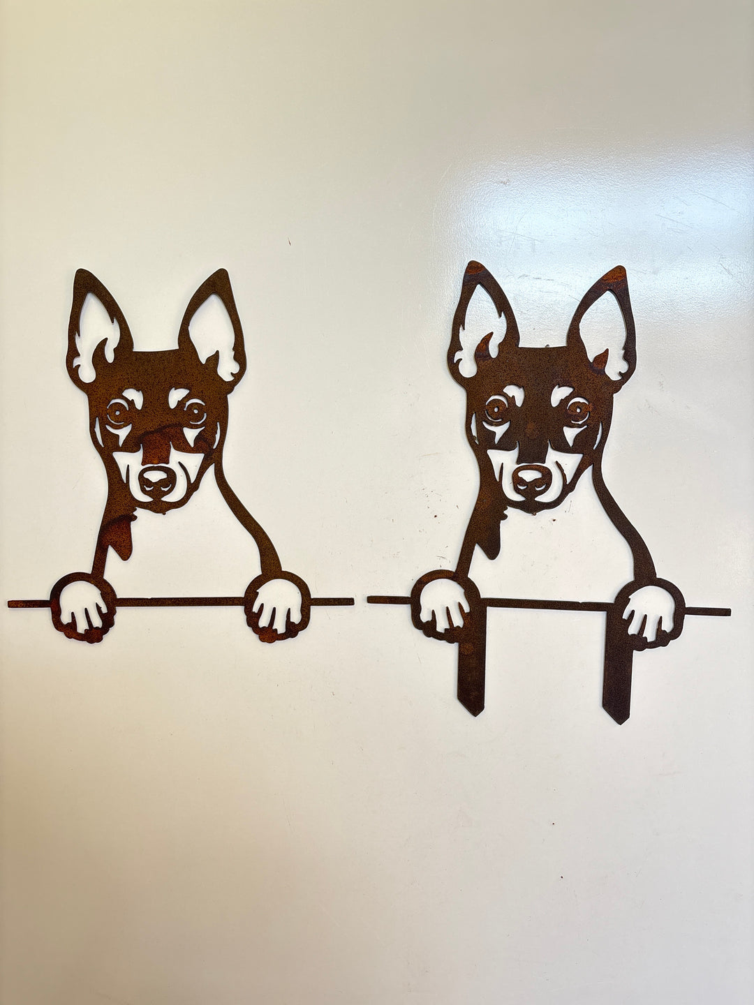 Fox Terrier - Dog Memorial Plaque - Metal Art