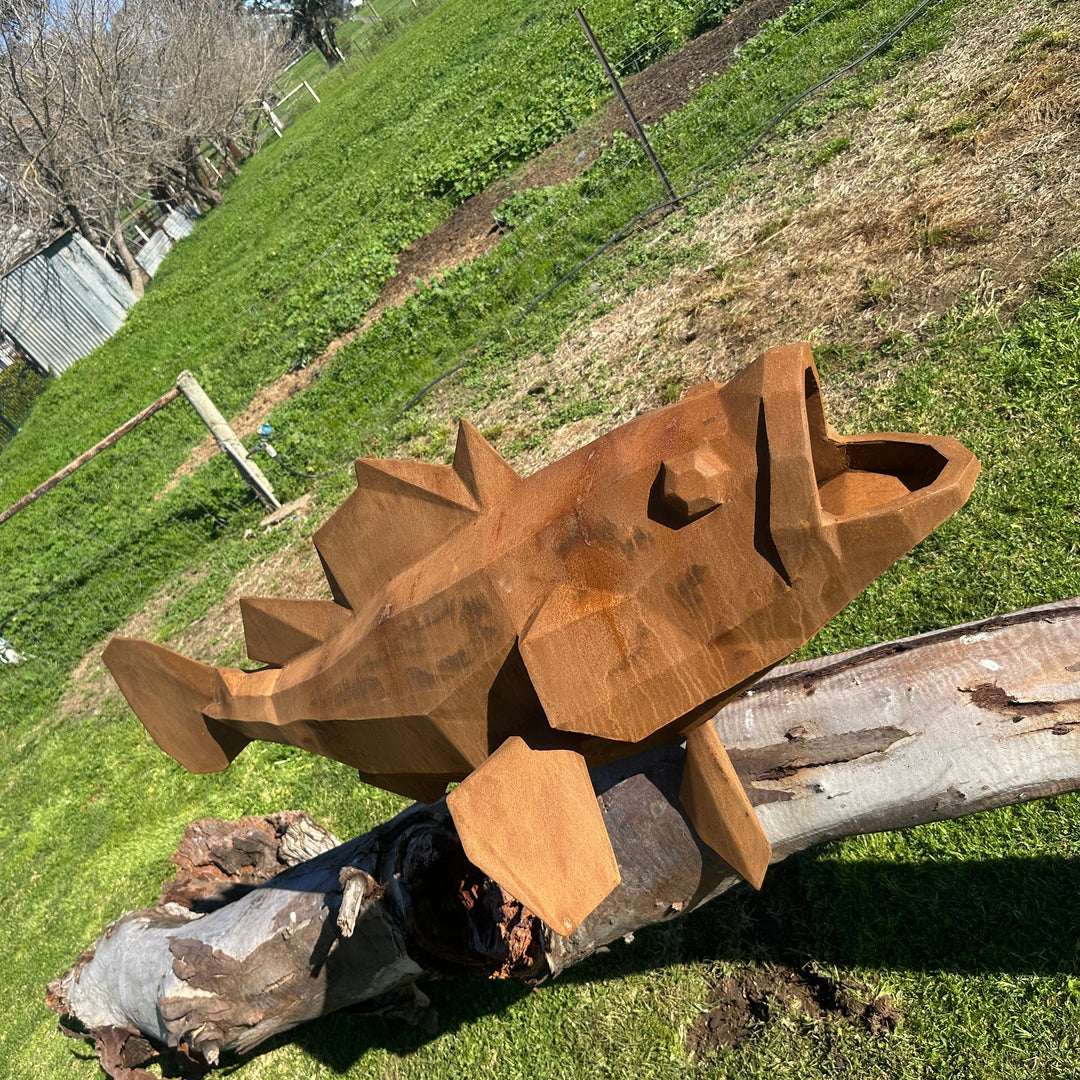 Low Poly Murray Cod – Australian Metal Fish Sculpture
