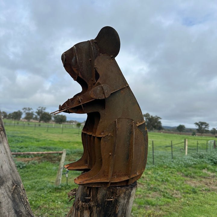 Metal Koala Sculpture – Australian Native Wildlife Garden Art
