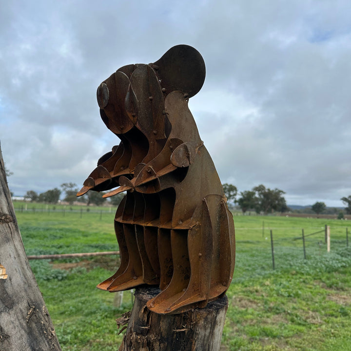 Metal Koala Sculpture – Australian Native Wildlife Garden Art