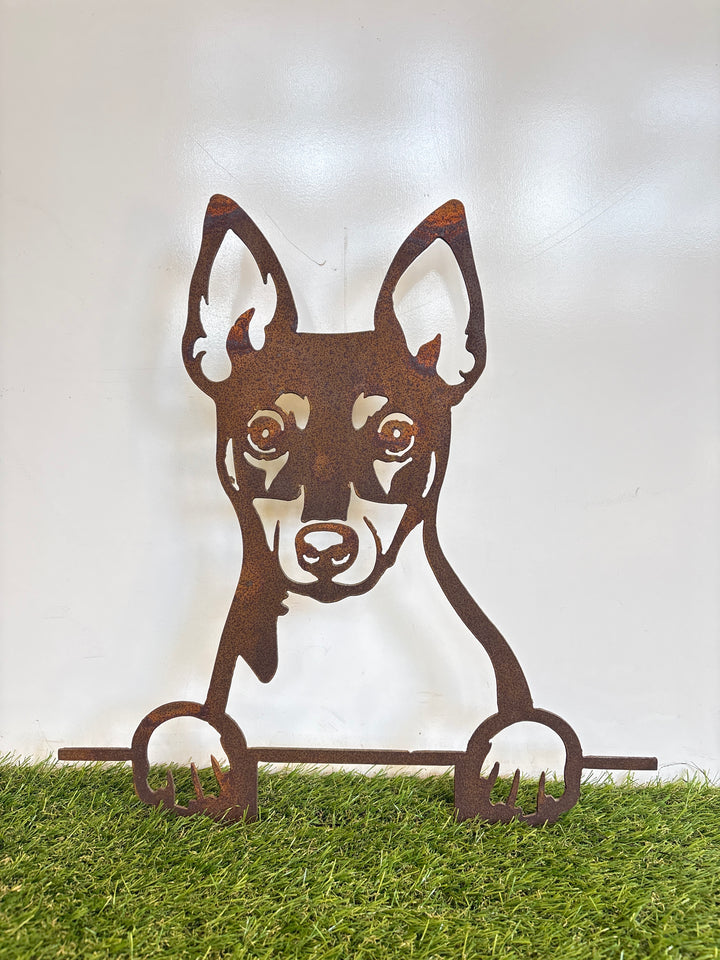 Fox Terrier - Dog Memorial Plaque - Metal Art