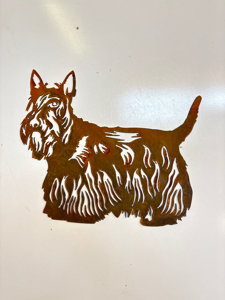 Scotty Dog Metal Wall Art - Scottish Terrier Garden Art