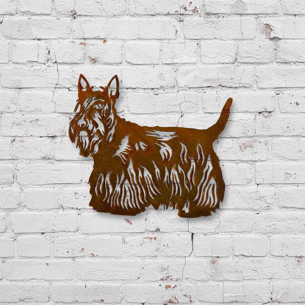 Scotty Dog Metal Wall Art - Scottish Terrier Garden Art
