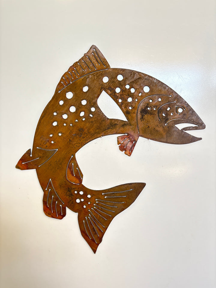 Trout fish Metal Wall Art