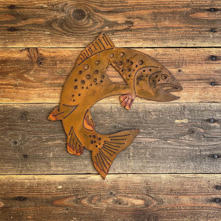 Trout fish Metal Wall Art