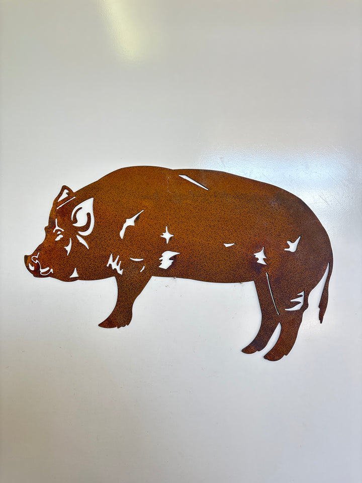 Pig Metal Wall Art