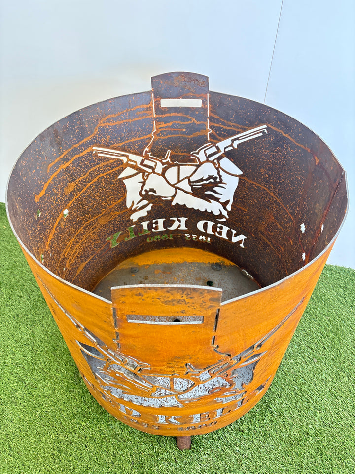 Ned Kelly Round Fire Pit