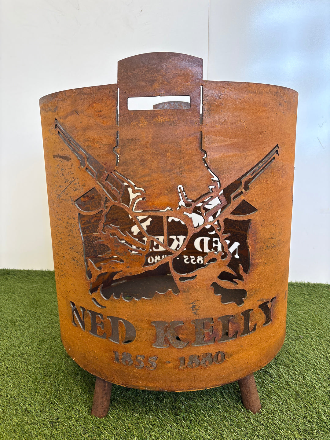 Ned Kelly Round Fire Pit