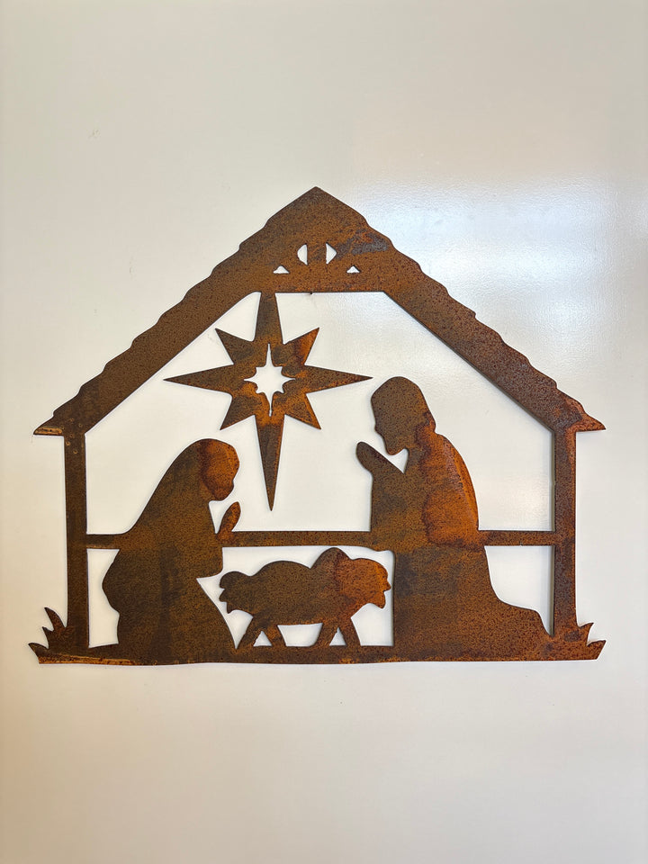 Nativity Scene Metal Wall Art