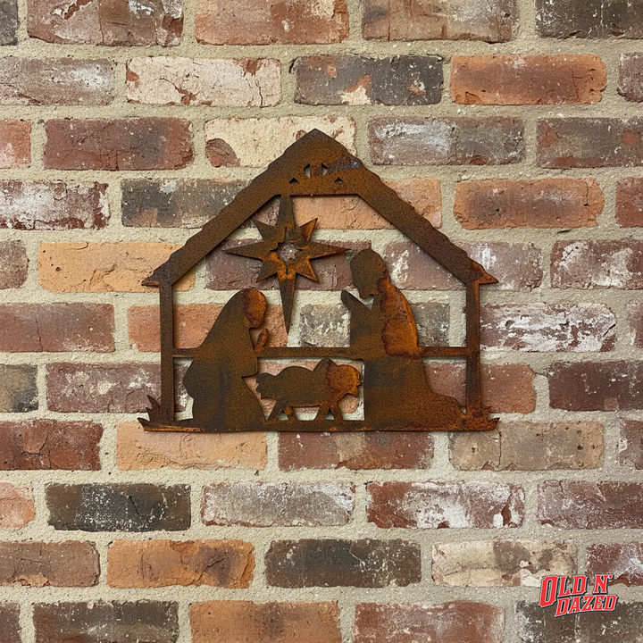 Nativity Scene Metal Wall Art