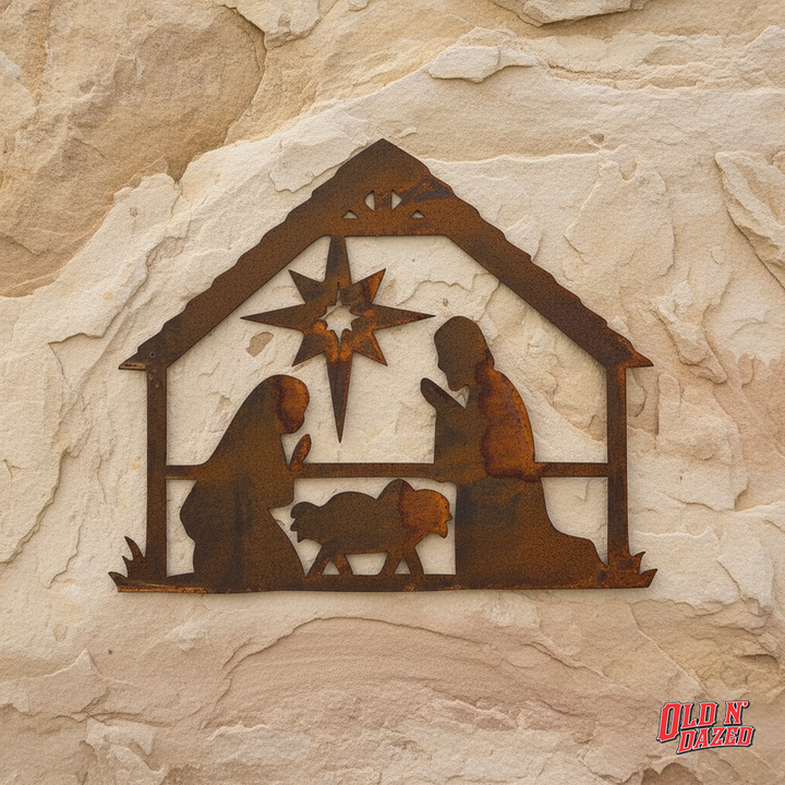 Nativity Scene Metal Wall Art