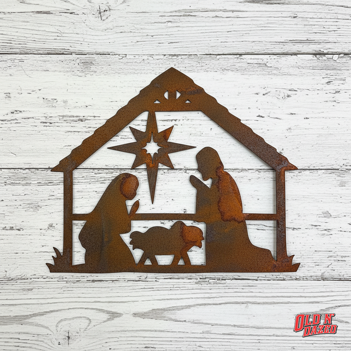 Nativity Scene Metal Wall Art