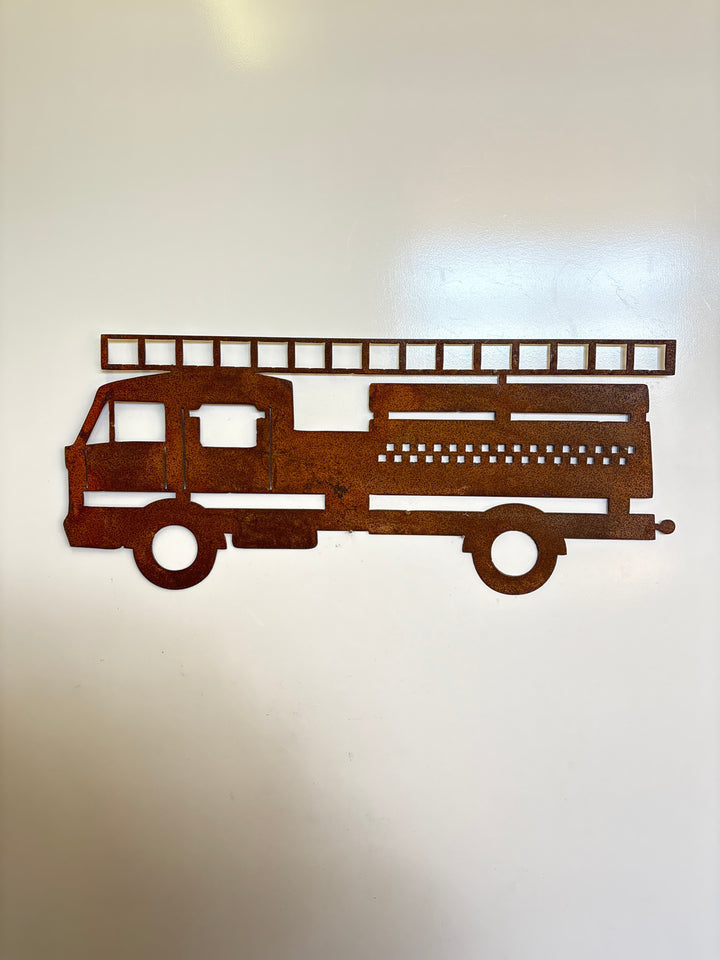 Fire Truck Metal Wall Art