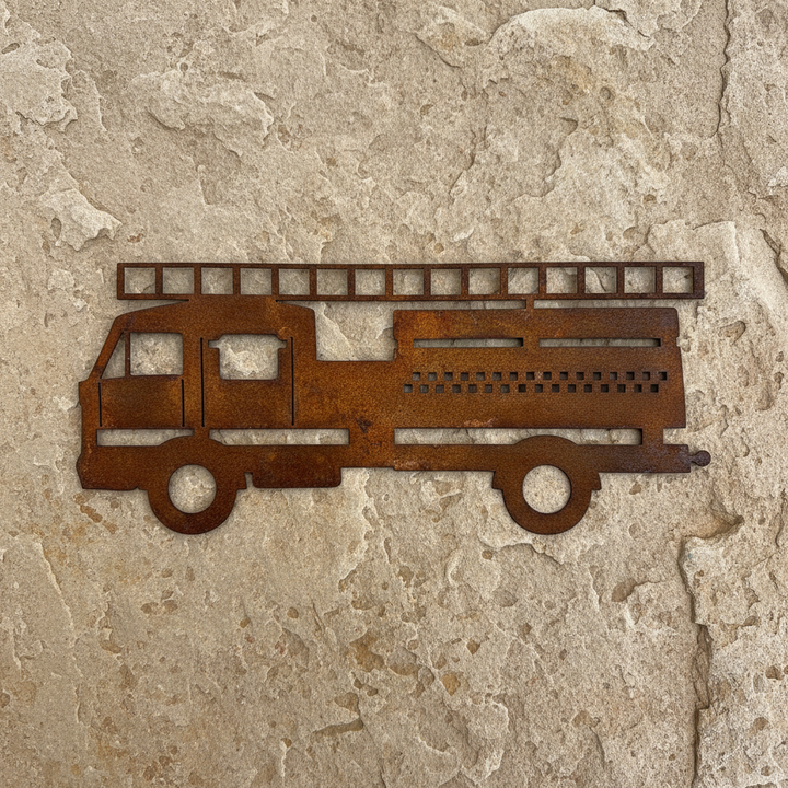 Fire Truck Metal Wall Art