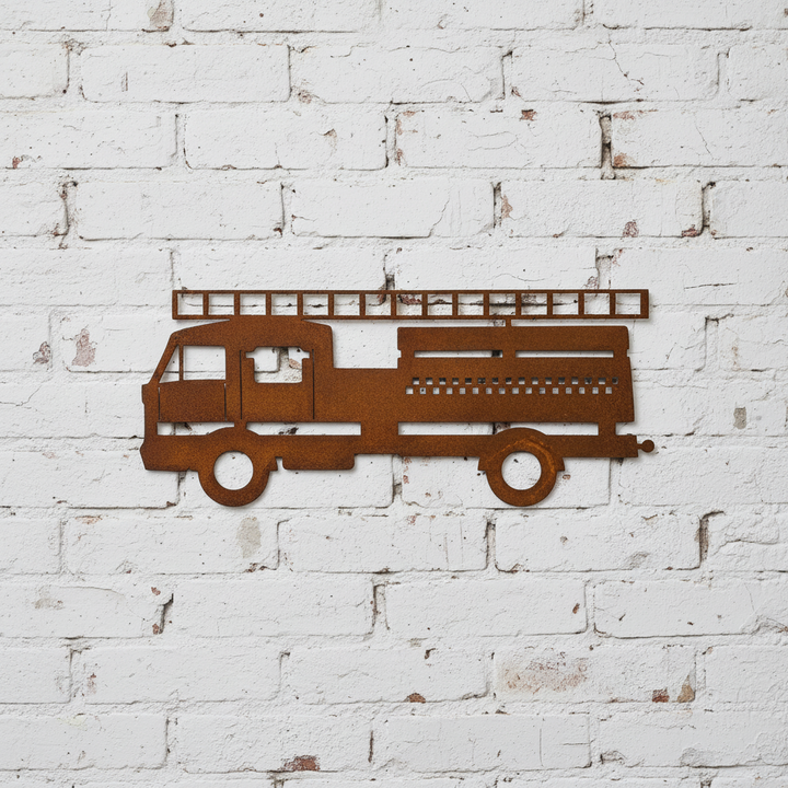 Fire Truck Metal Wall Art