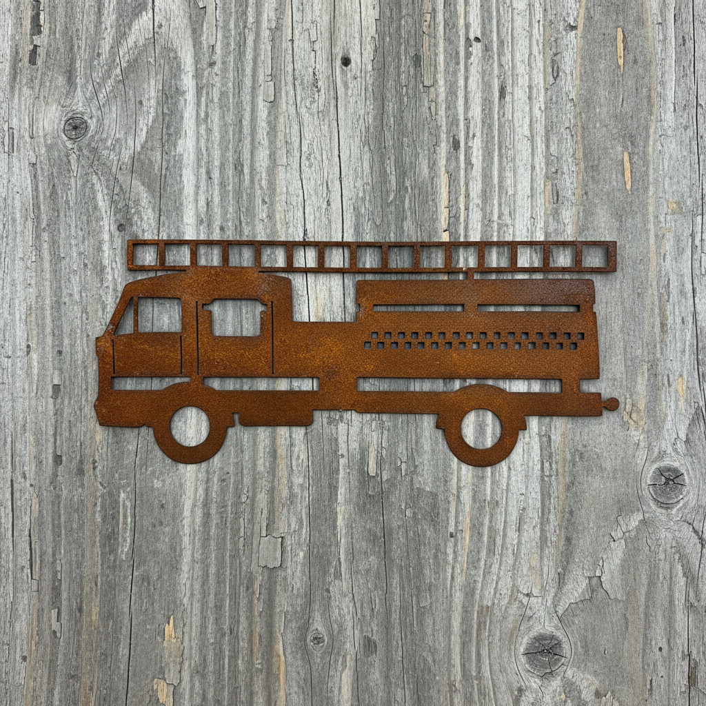 Fire Truck Metal Wall Art