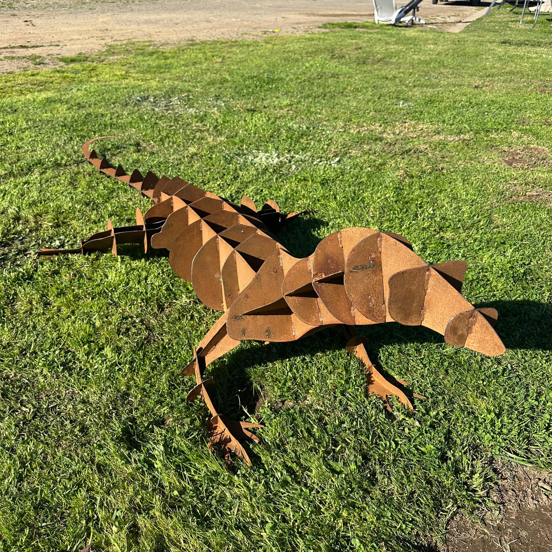 Metal Goanna Sculpture – Australian Garden Art