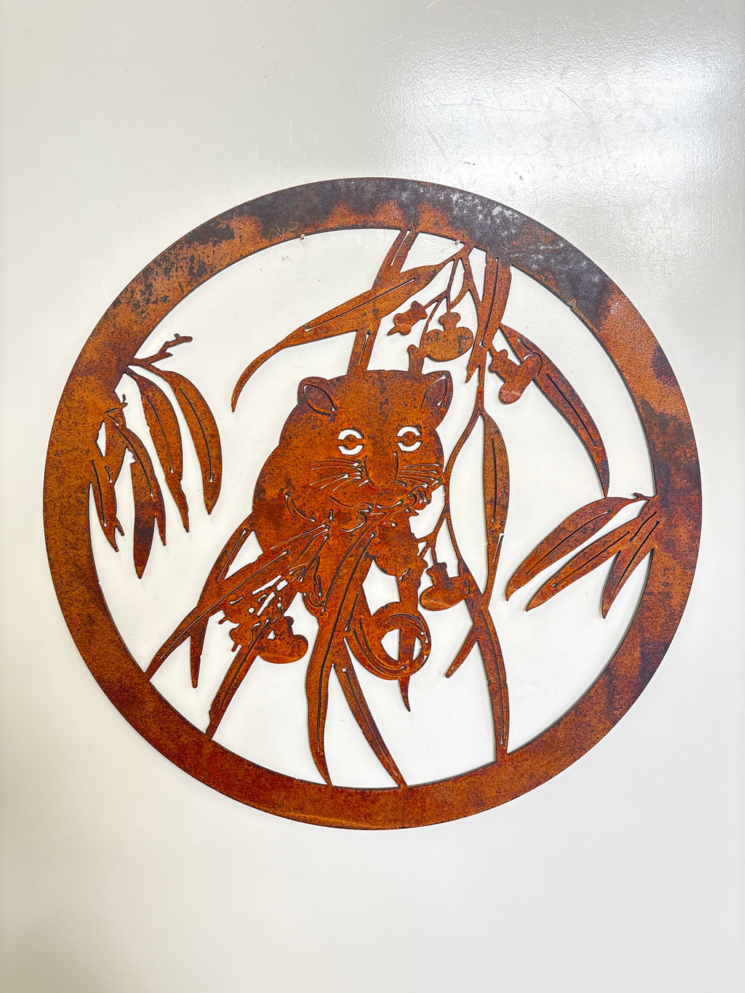 Possum round Metal Wall Art