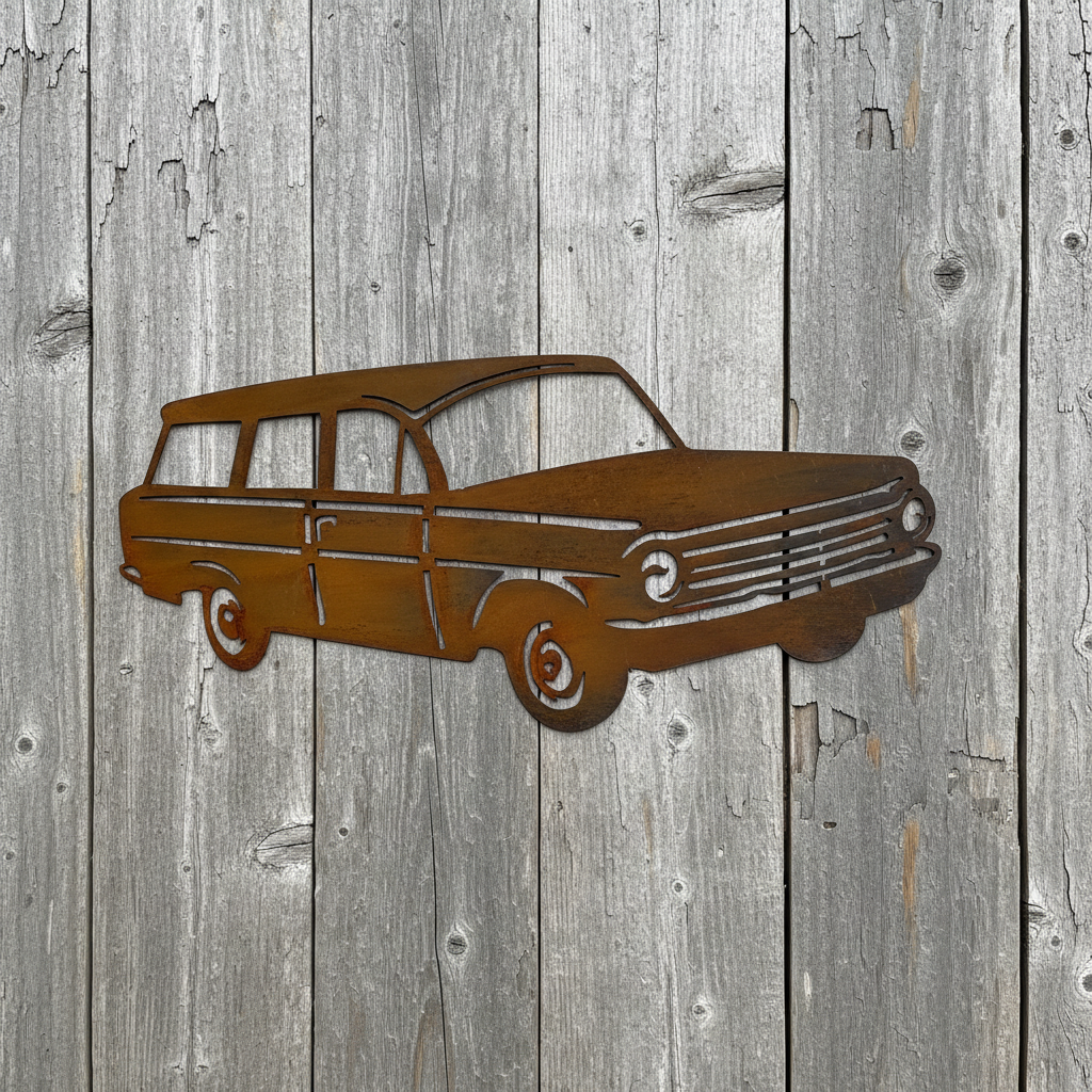 EH Holden Station Wagon Metal Wall Art