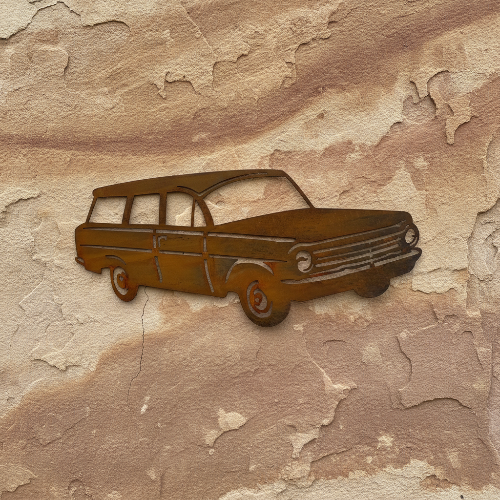 EH Holden Station Wagon Metal Wall Art
