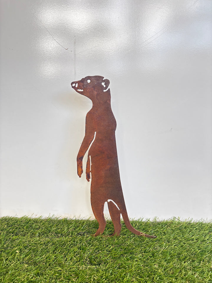 Meerkat Metal Garden Art