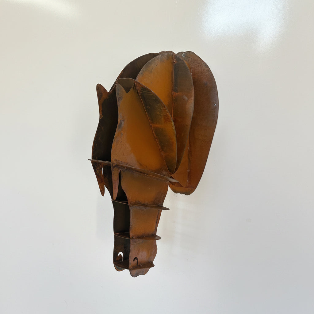 Horse Head Metal Wall Sculpture – Rustic Steel Horse Wall Art