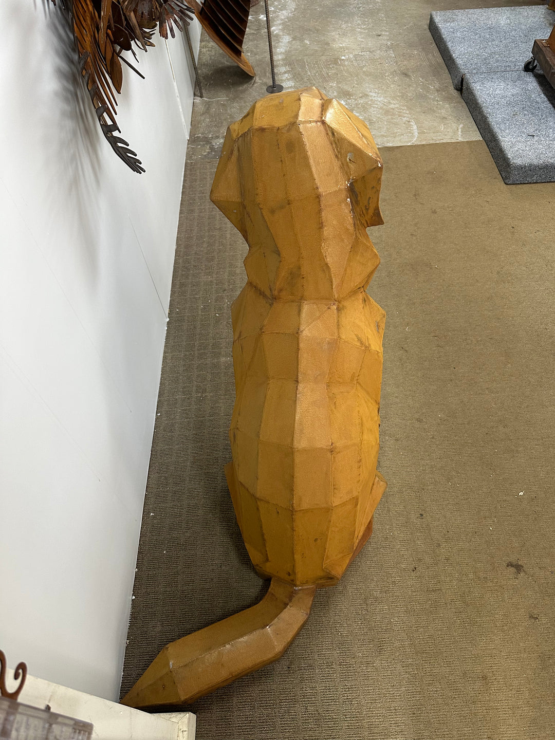 Labrador Dog – Low-Poly Metal Sculpture