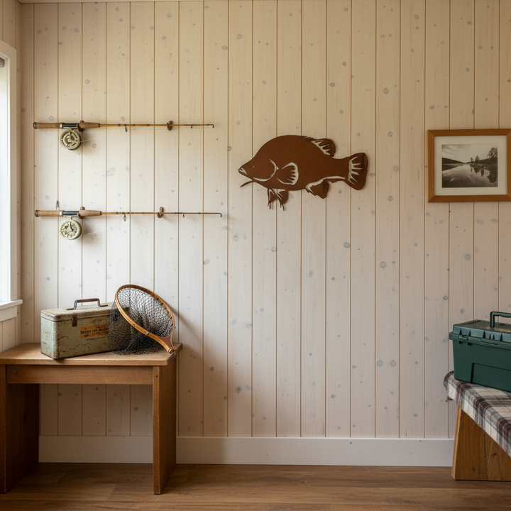 Yellow Belly Golden Perch Metal Wall Art