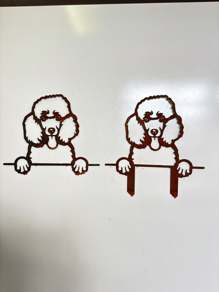 Poodle - Dog Memorial Plaque - Metal Art