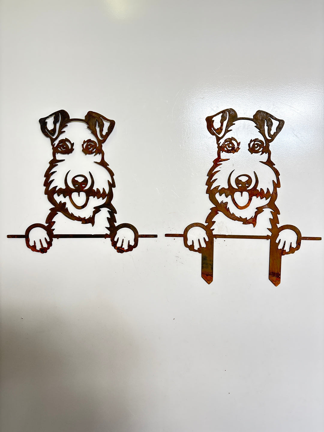 Fox Terrier A - Dog Memorial Plaque - Metal Art Piece
