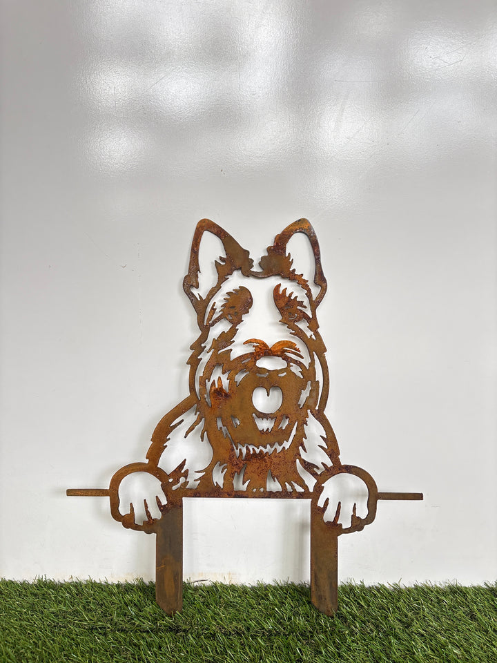 Scottish Terrier  - Dog Memorial Plaque - Metal Art