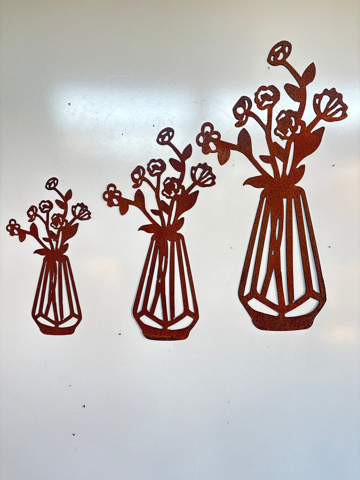 Vase of Flowers Wall Art or Garden Art