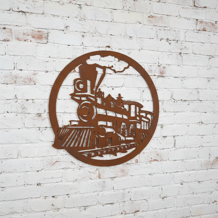 Train in Circle - Metal Wall Art