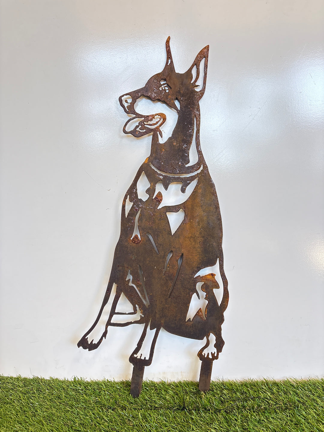 Doberman Dog Metal Wall Art - Garden Art