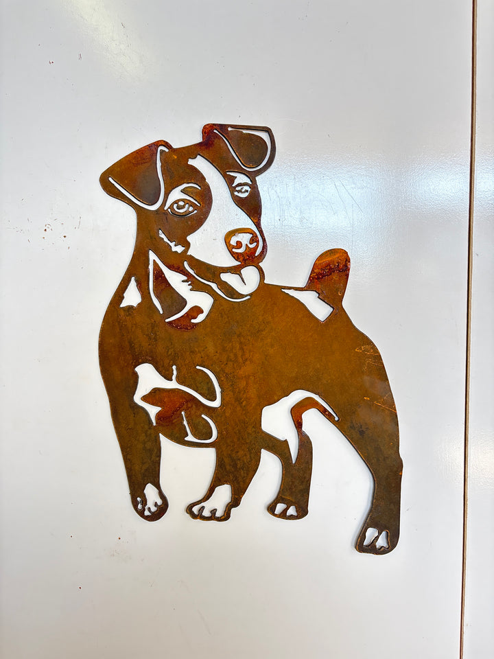 Jack Russel Dog Metal Wall Art - Garden Art