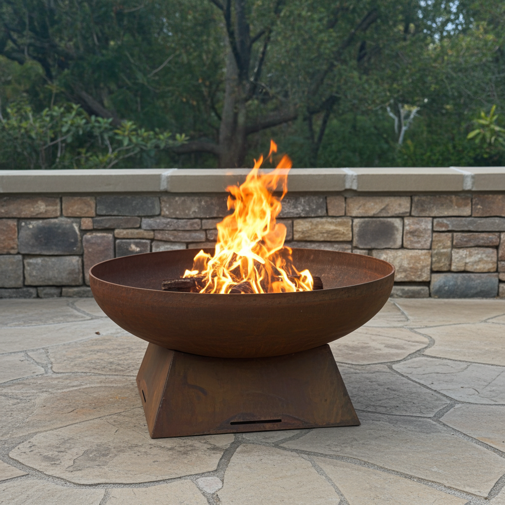 Contemporary Shallow Bowl Fire Pit