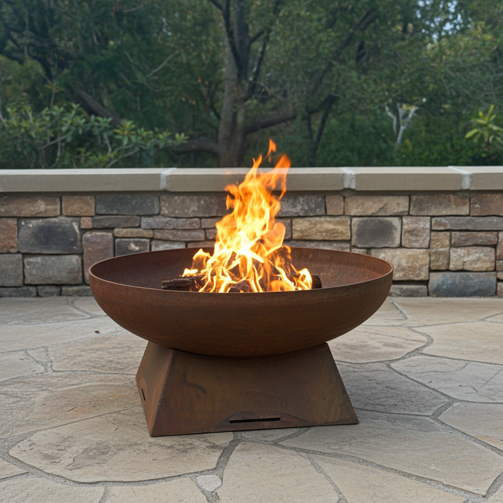 Contemporary Shallow Bowl Fire Pit